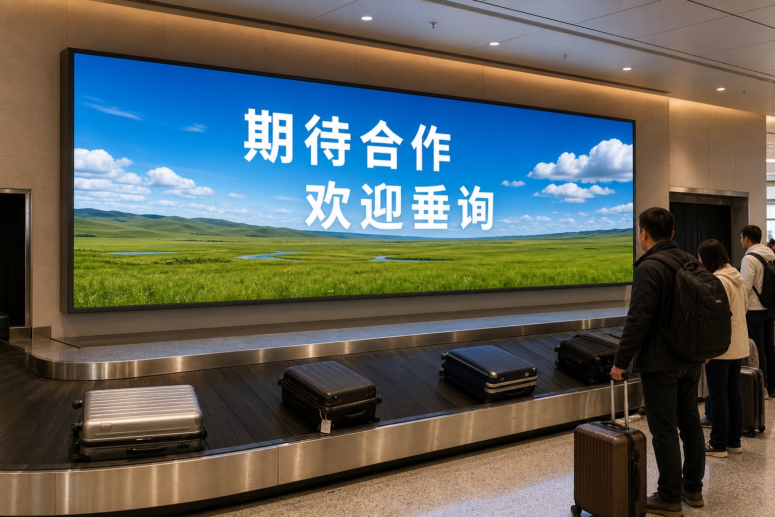 扎兰屯成吉思汗机场到达行李提取处灯箱
