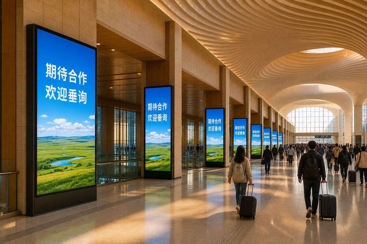 鄂尔多斯站20台刷屏机广告经营权
